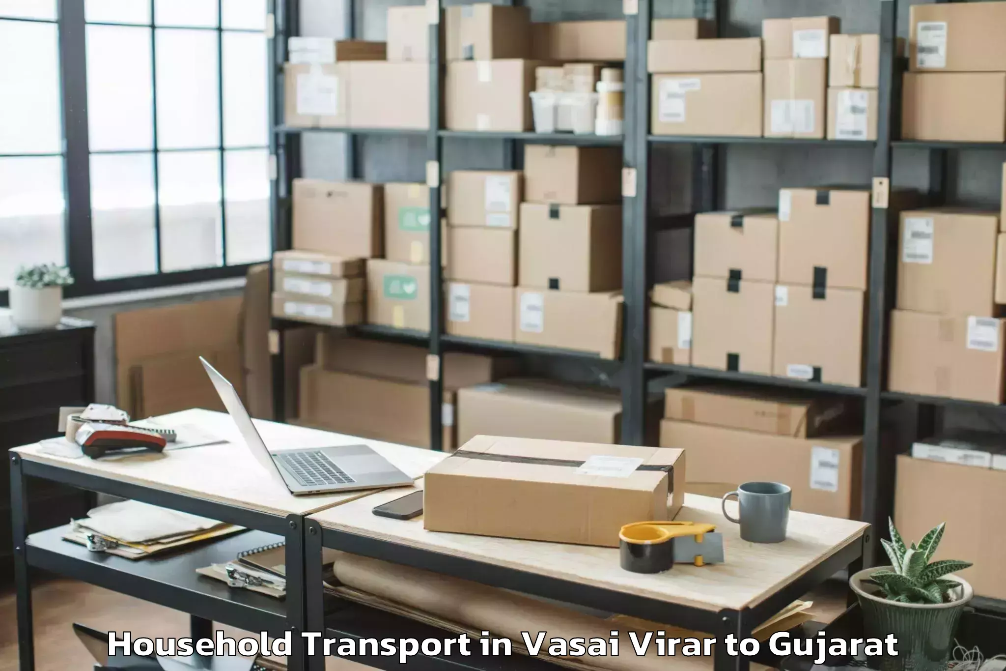 Top Vasai Virar to Tharad Household Transport Available